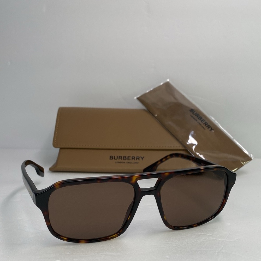 New Authentic Burberry Foxcote BE4302 300273 56 - Dark Havana Sunglasses - Picture 5 of 12